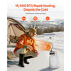 VEVOR Propane Tank Top Heater, 15000 BTU Rapid Heating 180-Degree Infrared Radiant Tank Top Gas Heater, Stepless Temperature Adjustment for Ice Fishing/ Hunting/Outdoor Work, Single Burner Round