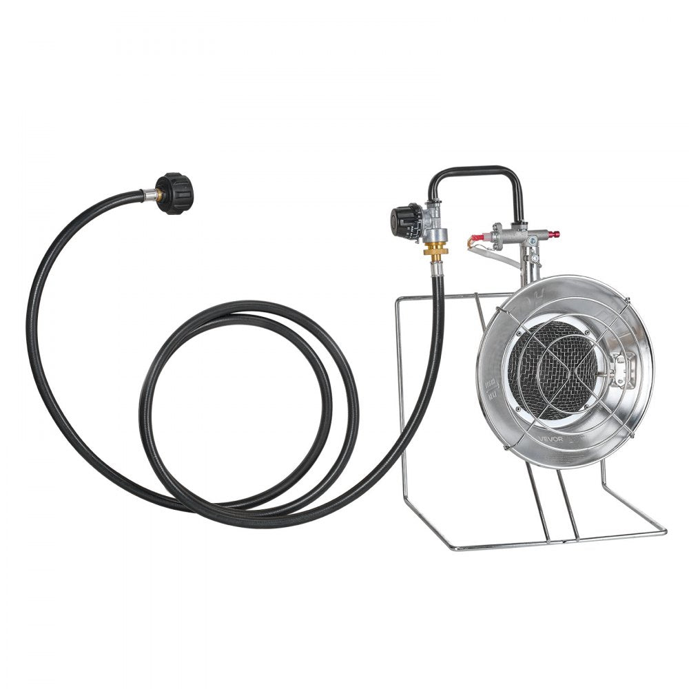 VEVOR Propane Tank Top Heater, for 1lb Small Tanks and 5-40lb Large Tanks, 18000 BTU Rapid Heating 180-Degree Infrared Radiant Tank Top Gas Heater,3 Heat Settings for Ice Fishing,Single Burner