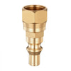 VEVOR RV Propane Quick Connect Fitting Adapter Valve, 7 Pieces, 1/4-Inch Male NPT Full Flow Plug & 3/8-Inch Male Flare Quick Kit for Low Pressure Gas Appliances and RV Propane Quick Connections
