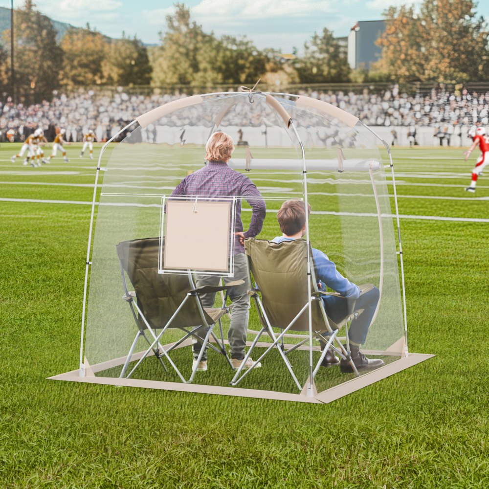 VEVOR Sports Tent, 2-4 People, Instant Tent Shelter Weatherproof Pod, Outdoor Bubble Clear View Tent, Climate Canopy Shelter for Soccer, Football, Softball & Other Sporting Events, Parades, Fishing