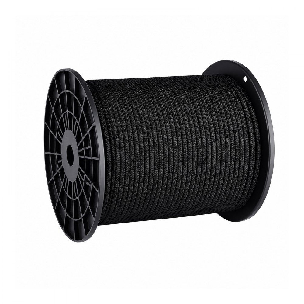 VEVOR Paracord Rope 3/16 in x 1000 ft Nylon Parachute Cord 550 Tactical, Survival Cord, Heavy Duty 7 Strand, 650 lbs High Breaking Strength, Utility Rope, for Outdoor Camping & Bracelets, Black