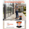 VEVOR Portable Cordless Pressure Washer with 2.64 Gal Tank, Foldable Power Washer 109 Max PSI 0.79 Max GPM, 3 Nozzles,Flexible 78.7 in Hose, Type-C Charging, for Bike Cleaning, Patio, Camping, Garden
