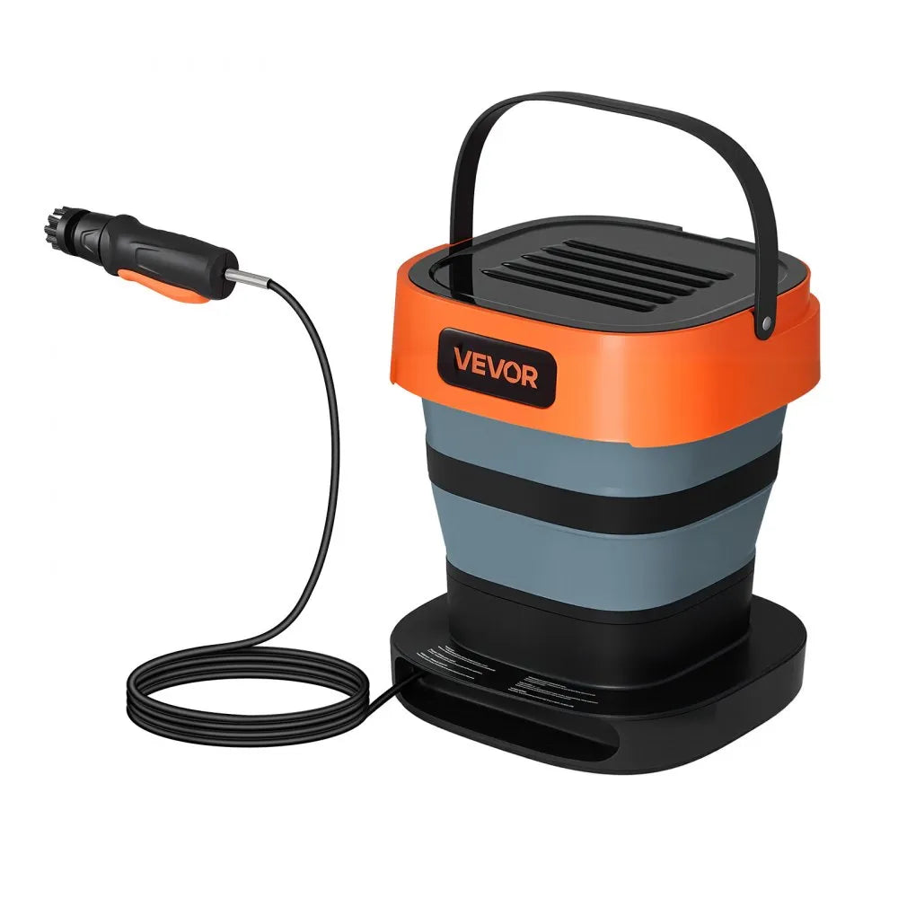 VEVOR Portable Cordless Pressure Washer with 2.64 Gal Tank, Foldable Power Washer 109 Max PSI 0.79 Max GPM, 3 Nozzles,Flexible 78.7 in Hose, Type-C Charging, for Bike Cleaning, Patio, Camping, Garden