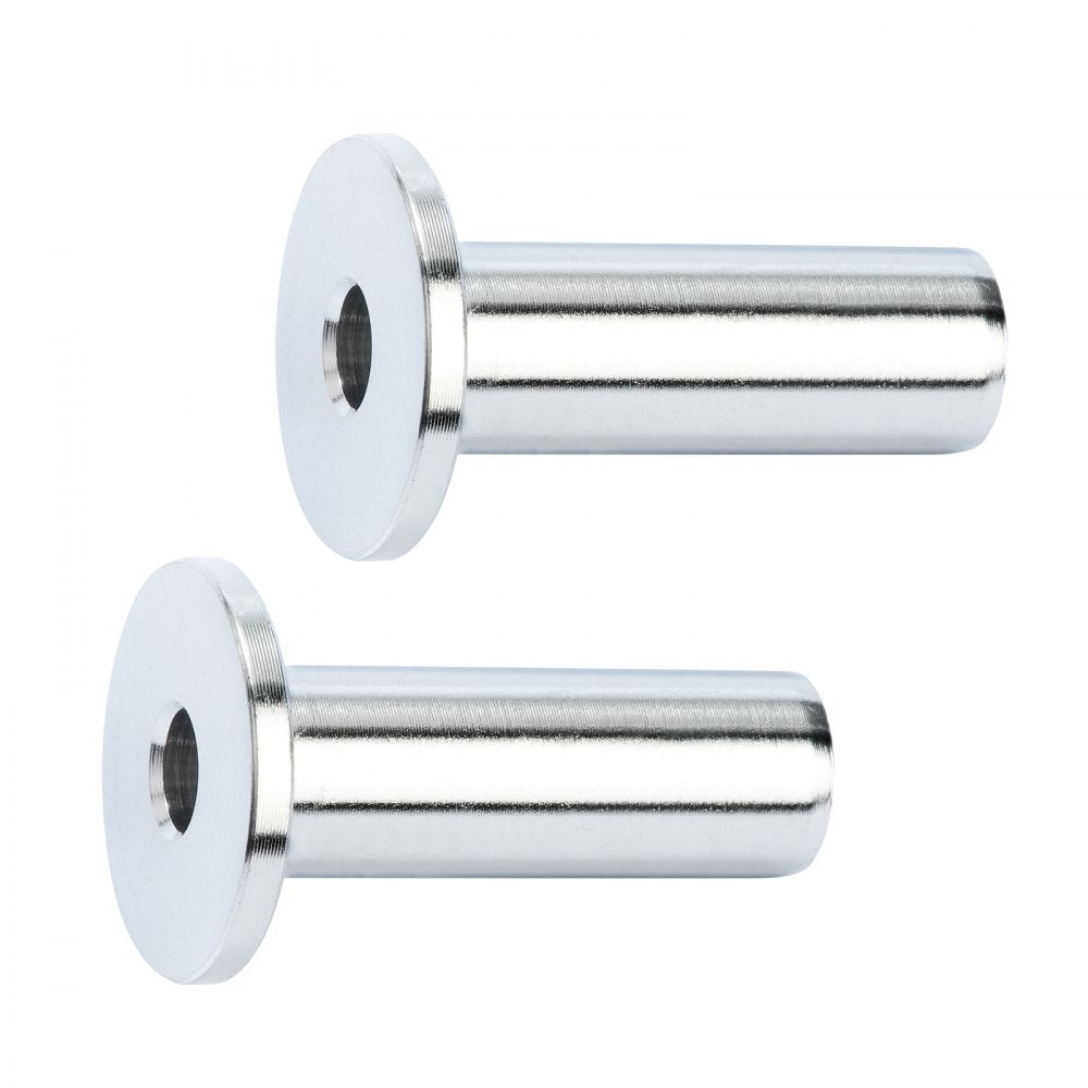VEVOR 81 Pack T316 Stainless Steel Protector Sleeves for 1/8" Wire Rope Cable Railing, DIY Balustrade T316 Marine Grade, Come with A Free Drill Bit, Silver
