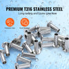 VEVOR 121 Pack T316 Stainless Steel Protector Sleeves for 5/32" 3/16" Wire Rope Cable Railing, DIY Balustrade T316 Marine Grade, Come with A Free Drill Bit, Silver
