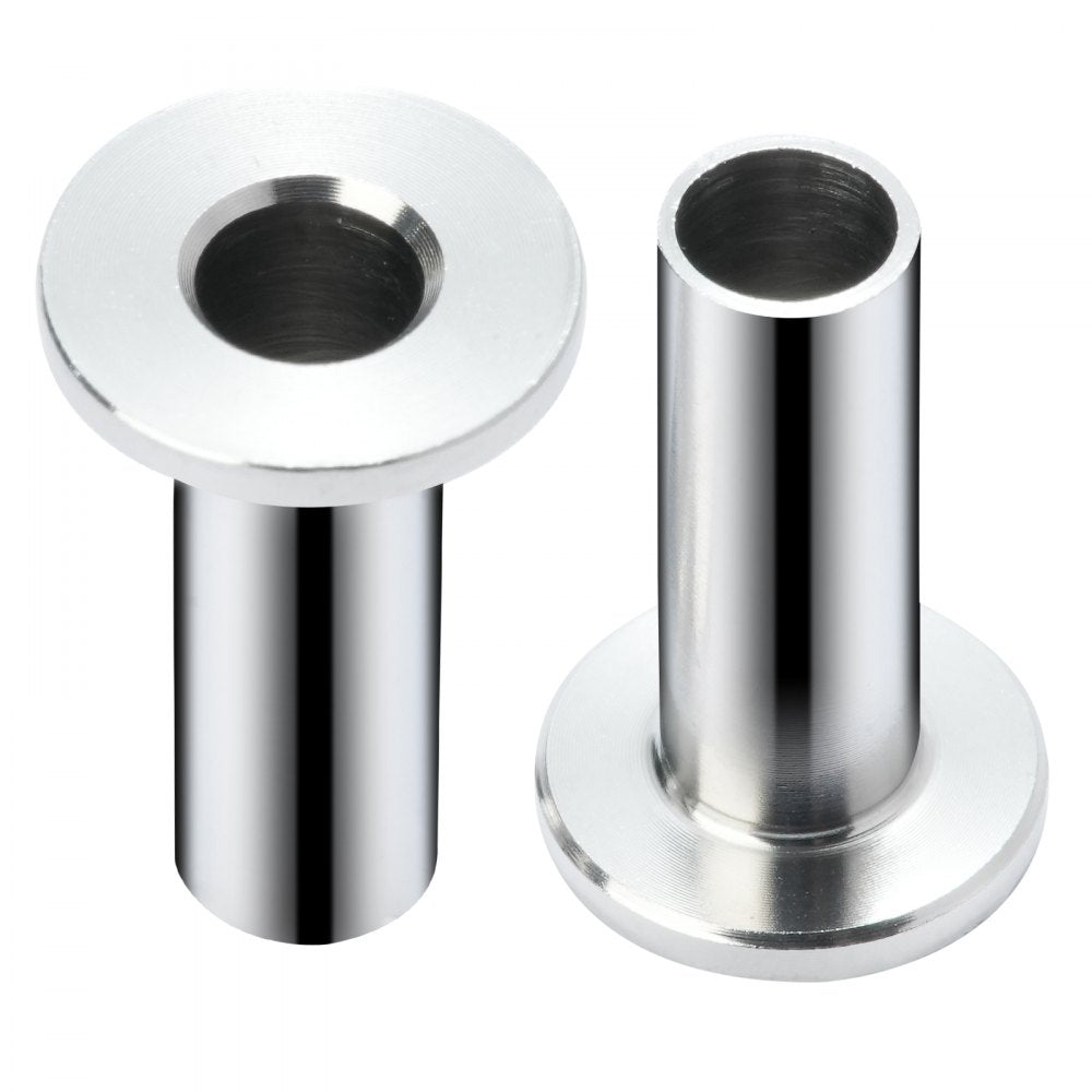 VEVOR 121 Pack T316 Stainless Steel Protector Sleeves for 5/32" 3/16" Wire Rope Cable Railing, DIY Balustrade T316 Marine Grade, Come with A Free Drill Bit, Silver