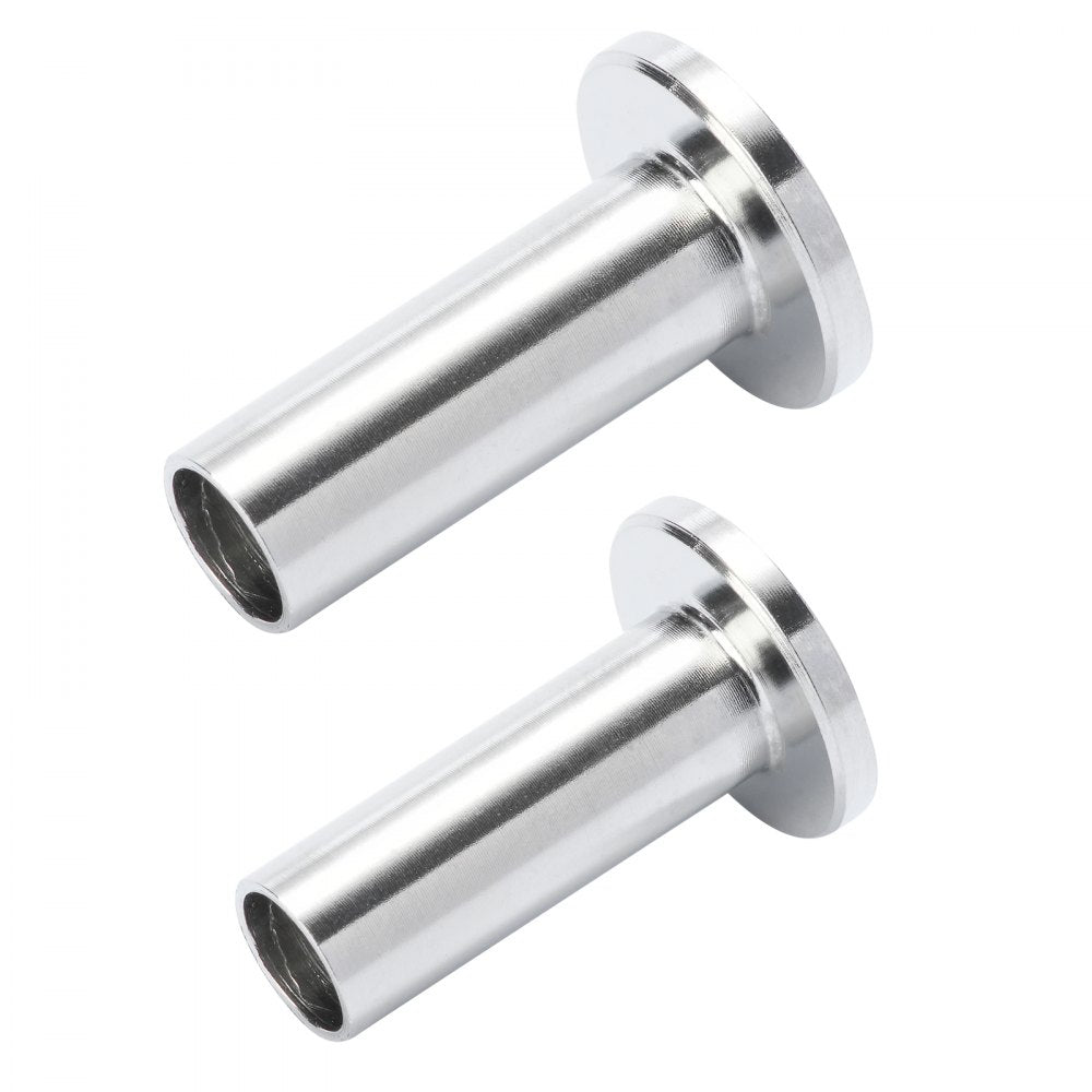 VEVOR 121 Pack T316 Stainless Steel Protector Sleeves for 5/32" 3/16" Wire Rope Cable Railing, DIY Balustrade T316 Marine Grade, Come with A Free Drill Bit, Silver