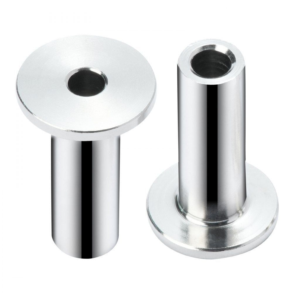 VEVOR 121 Pack T316 Stainless Steel Protector Sleeves for 1/8" Wire Rope Cable Railing, DIY Balustrade T316 Marine Grade, Come with A Free Drill Bit, Silver