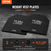 VEVOR Weight Vest Plates, 14.5 LB Pairs, Premium Steel Weighted plates, Contoured Ergonomic Fit – WODs, Additional Weight for Weight Vests, for Strength Training, Running, Fitness, Heavy Workouts