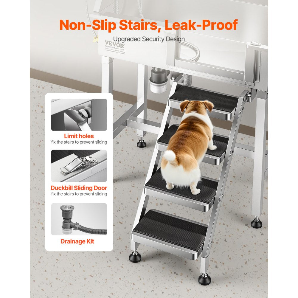 Non-slip stairs and leak-proof design details (right door model)