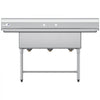VEVOR 3 Compartment Sink, 18-Gauge 304 Stainless Steel, 14" x 16" x 11" Bowl Size, 3 Bay Commercial Kitchen Prep & Utility Sink with 2 Drainboards and Backsplash for Restaurant, Food Truck & Home Use
