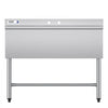 VEVOR 3 Compartment Sink, 18-Gauge 304 Stainless Steel, 10" x 14" x 10" Bowl Size, 3 Bay Commercial Under Bar Sink with Backsplash and Efficient Drainage for Kitchen, Restaurant, Food Truck & Home Use
