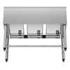 VEVOR 3 Compartment Sink, 18-Gauge 304 Stainless Steel, 10" x 14" x 10" Bowl Size, 3 Bay Commercial Under Bar Sink with Backsplash and Efficient Drainage for Kitchen, Restaurant, Food Truck & Home Use