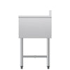 VEVOR 3 Compartment Sink, 18-Gauge 304 Stainless Steel, 10" x 14" x 10" Bowl Size, 3 Bay Commercial Under Bar Sink with Backsplash and Efficient Drainage for Kitchen, Restaurant, Food Truck & Home Use