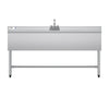 VEVOR 3 Compartment Sink, 18-Gauge 304 Stainless Steel, 10" x 14" x 10" Bowl Size, 3 Bay Commercial Under Bar Sink with Double Drainboard and Backsplash for Kitchen, Restaurant, Food Truck & Home Use