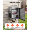 VEVOR Outdoor Electrical Box, 20 x 16 x 8 in, Stainless Steel Ventilated Electrical Enclosure with Thermostat and Fan, Rain Hood, Hinge Connection, IP65 Waterproof Junction Box, Wall/Pole Mounted,