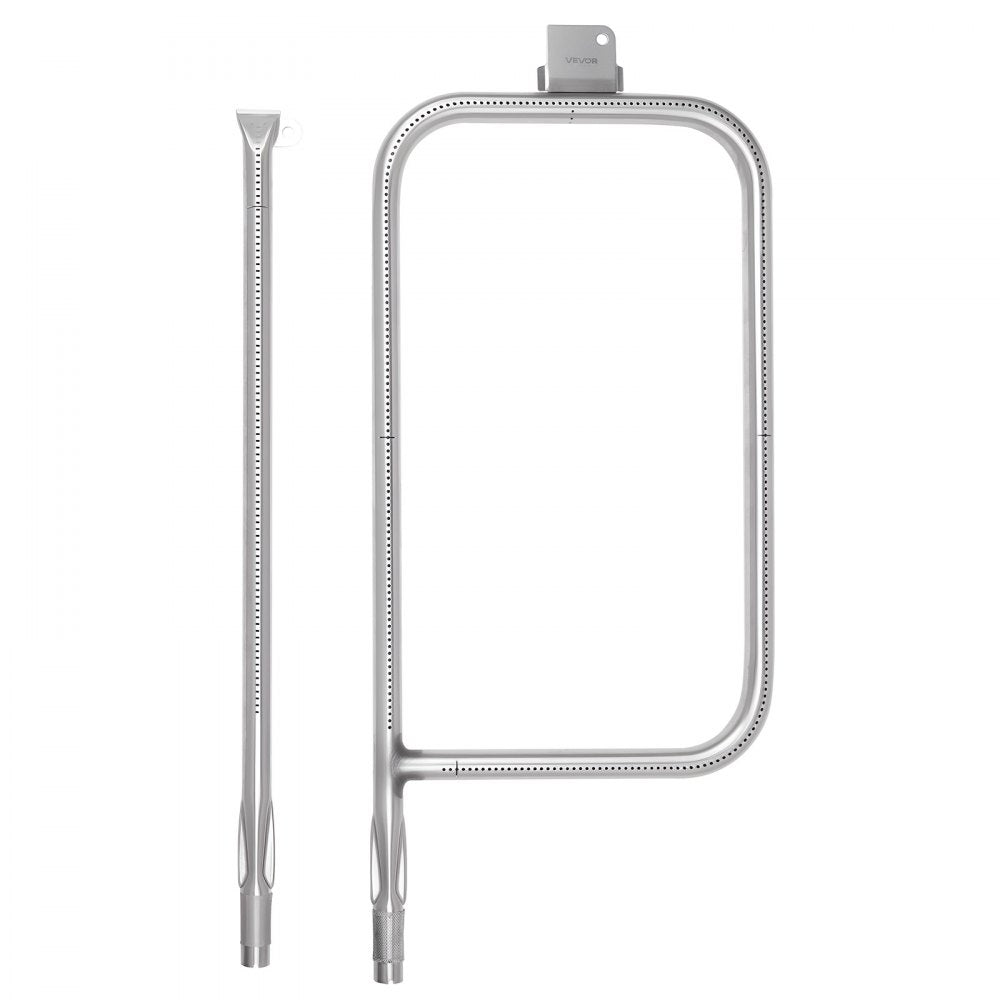 VEVOR Grill Burner Tube for Weber Q3200, Q300 (2013 & earlier), Q320, Q3000 (2014 & newer), 23.75 inch 304 Stainless Steel Tube Burner for Weber 404341, 57060001, 586002, Replacement Part 60036, 80385