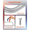 VEVOR Grill Burner Tube for Weber Q3200, Q300 (2013 & earlier), Q320, Q3000 (2014 & newer), 23.75 inch 304 Stainless Steel Tube Burner for Weber 404341, 57060001, 586002, Replacement Part 60036, 80385
