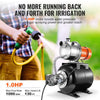 VEVOR 1 HP Shallow Well Pump with Pressure Tank, 1000 GPH, Automatic Irrigation Water Booster Pump with 130 ft Head Lift 20/40 PSI Pressure Switch, 304 Stainless Steel Pump Head for Home Garden Lawn