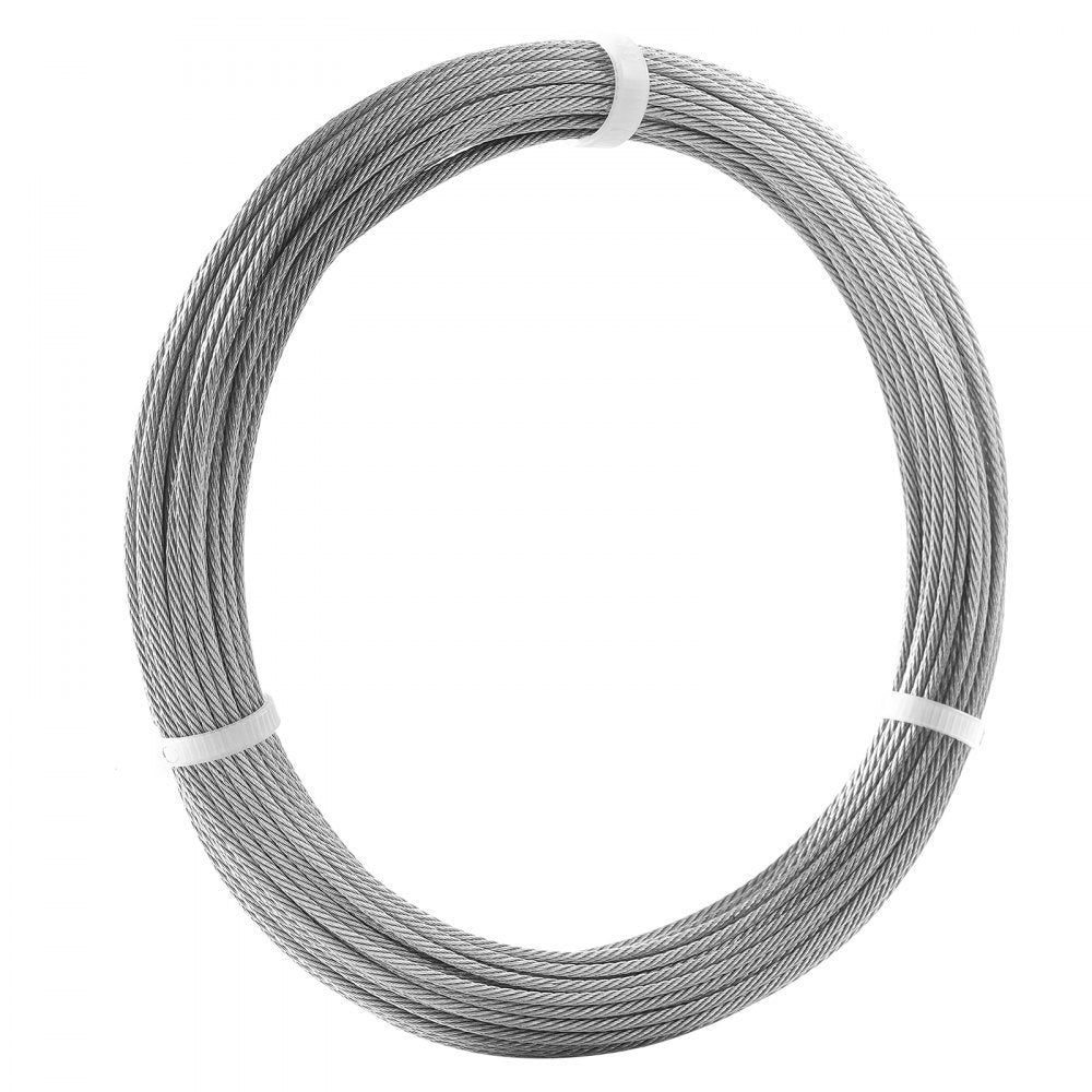 VEVOR Wire Rope Kit, 1/16" 66 ft 304 Stainless Steel Cable with Crimping Pliers, 160 Sleeves and 12 Thimbles, 7x7 Strands Construction Marine Aircraft Grade for Handrail Stair Decking Fence Outdoors