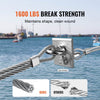 VEVOR Wire Rope Kit, 1/8" 1000 ft 316 Stainless Steel Cable with Cutter and Gloves, 1600 lbs Breaking Strength, 7x7 Strands Construction Marine Aircraft Grade for Handrail Stair Decking Fence Outdoors
