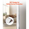 VEVOR Stainless Steel Wall Corner Protector, 1.5 x 1.5 x 48 inch, 10 Pack Metal Corner Guards, 304 Stainless Steel Edge Trim 90-Degree Angle for Home,Office,Commercial Wall Protection, with 3m Tape