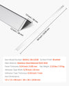 VEVOR Stainless Steel Wall Corner Protector - dimensions and key specs graphic