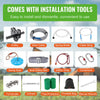VEVOR Zipline Kit for Kids and Adult, 120 ft Zip Line Kits Up to 500 lb, Backyard Outdoor Quick Setup Zipline, Playground Entertainment with Stainless Steel Zipline, Spring Brake, Safety Harness, Seat