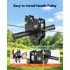 VEVOR Zipline Kit, 100 ft, 6 mm Steel Cable, Backyard Zipline, Up to 330 lb, for Outdoor, Durable Zipline for Kids with 6.9 ft Spring Brake, Removable Trolley & Swing Seat, Ages 6-16, Not for Adults