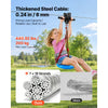 VEVOR Zipline Kit, 100 ft, 6 mm Steel Cable, Backyard Zipline, Up to 330 lb, for Outdoor, Durable Zipline for Kids with 6.9 ft Spring Brake, Removable Trolley & Swing Seat, Ages 6-16, Not for Adults