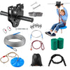VEVOR Zipline Kit, 60 ft, 6 mm Steel Cable, Backyard Zipline, Up to 330 lb, for Outdoor, Durable Zipline for Kids with 6.9 ft Spring Brake, Removable Trolley & Swing Seat, Ages 6-16, Not for Adults