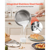 VEVOR 1.5 QT Saucepan, Stainless Steel Saucepan with Glass Lid, Multipurpose Nonstick Stainless Steel Small Cooking Sauce Pot with Ergonomic Handle, Friendly for Oven, Dishwasher, Induction Cooker