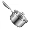 VEVOR 1.5 QT Saucepan with Steamer, Stainless Steel Saucepan with Glass Lid, Multipurpose Nonstick Stainless Steel Sauce Pot with Ergonomic Handle, Friendly for Oven, Dishwasher, Induction Cooker