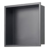 VEVOR Shower Niche, 13 x 13 x 4 inch Recessed Wall Niche, Heavy-duty Stainless Steel Modern Soap & Shampoo Storage Organizer, Sealed Waterproof, Durable & Easy to Install,Black for Bathroom