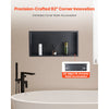 VEVOR Shower Niche, 13 x 25 x 4 inch Recessed Wall Niche, Heavy-duty Stainless Steel Modern Soap & Shampoo Storage Organizer, Sealed Waterproof, Durable & Easy to Install,Black for Bathroom