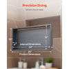 VEVOR Shower Niche, 13 x 25 x 4 inch Recessed Wall Niche With LED Strip,Heavy-duty Stainless Steel Modern Shampoo Storage Organizer,Sealed Waterproof, Durable & Easy to Install,Black for Bathroom