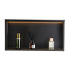VEVOR Shower Niche, 13 x 25 x 4 inch Recessed Wall Niche With LED Strip,Heavy-duty Stainless Steel Modern Shampoo Storage Organizer,Sealed Waterproof, Durable & Easy to Install,Black for Bathroom