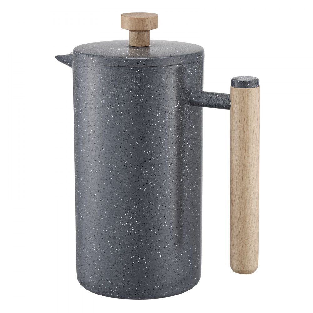 VEVOR French Press Coffee Maker, 34 Ounce 1 Liter Stainless Steel Coffee Press Tea Maker with Filter, Large Double Wall Insulated French Presses Cold Brew for Camping Travel Home Kitchen, Black