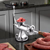 VEVOR Manual Meat Grinder, 304 Stainless Steel Hand Meat Grinder with Suction Cup + Steel Table Clamp, Meat Mincer Sausage Maker & 2 Cutting Plates, Sausage Tube, Grinding Head for Beef Pepper Cookie