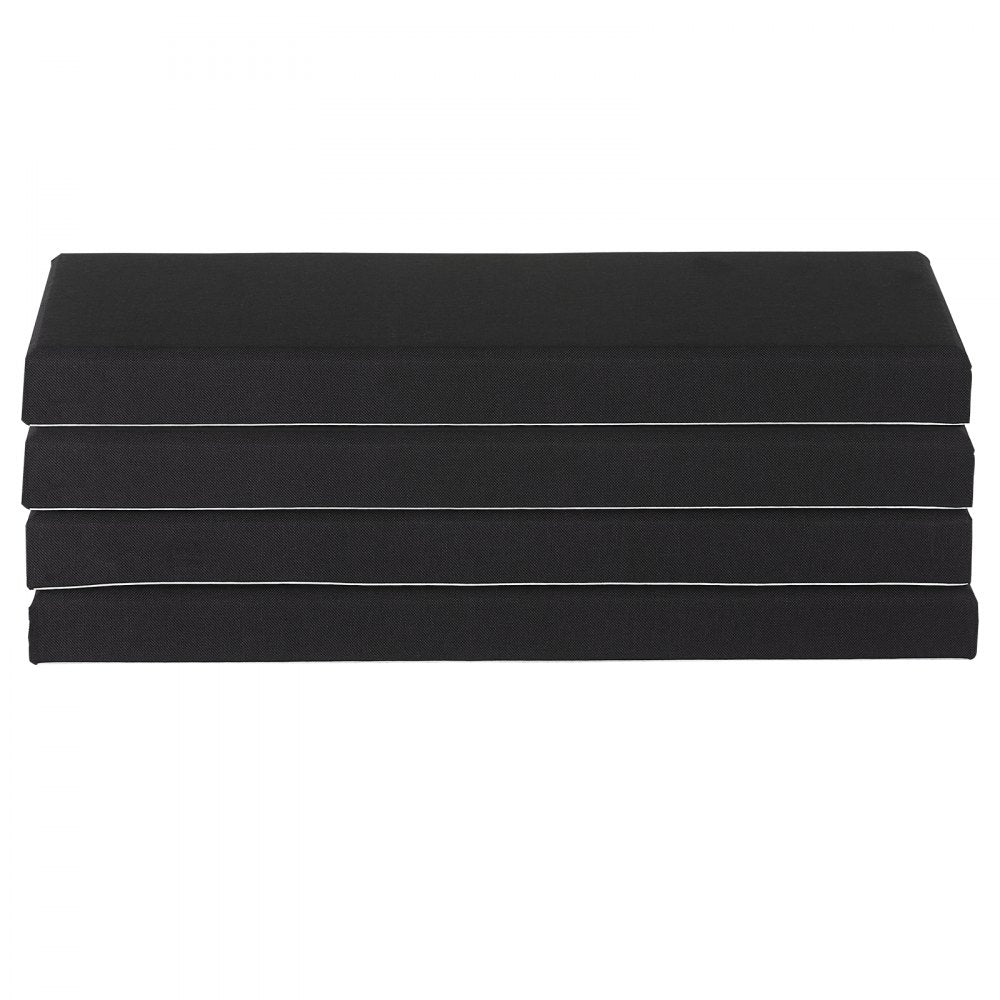 VEVOR 4 PCS Acoustic Panels, 2 inch Thick 23.6 x 11.8 inch Fiberglass Sound Absorbing Panels, Self-adhesive Soundproof Wall Boards, for Studios, Office, Home Theater,Meeting Room, Black