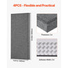 VEVOR 4 PCS Acoustic Panels, 2 inch Thick 23.6 x 11.8 inch Fiberglass Sound Absorbing Panels, Self-adhesive Soundproof Wall Boards, for Studios, Office, Home Theater,Meeting Room, Gray