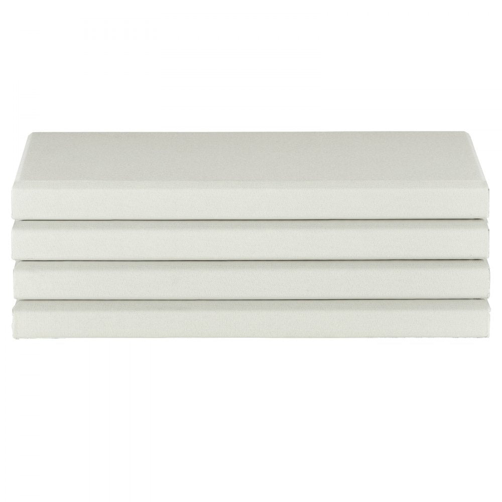 VEVOR 4 PCS Acoustic Panels, 2 inch Thick 23.6 x 11.8 inch Fiberglass Sound Absorbing Panels, Self-adhesive Soundproof Wall Boards, for Studios, Office, Home Theater,Meeting Room, Beige