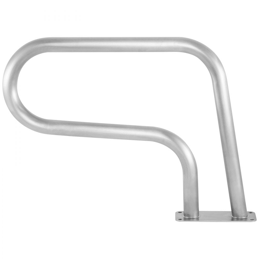 VEVOR Pool Rail 30x22 Pool Railing 304 Stainless Steel 250LBS Load Capacity Silver Rustproof Pool Handrail Humanized Swimming Pool Handrail with Blue Grip Cover & M8 Drill Bit & Self-Taping Screws