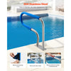 VEVOR Pool Rail, 31 x 22 inch Pool Handrail, 220 lbs Load Capacity Heavy Duty 304 Stainless Steel Swimming Handrail, Detachable Nonslip Sleeve, Rich Accessories, for Poolside, Water Parks， Spa Centers