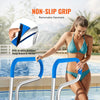 VEVOR Pool Handrail, 32 x 23 inch Pool Railing, Stainless Steel with Base Plate for Indoor/Outdoor Pools,Swimming Pool Safety Railing for Decks,Rust-Proof Grab Bar w/ Grip Cover&Accessories for Spas