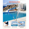 VEVOR Pool Rail, 48 x 36 inch Pool Handrail, 220 lbs Load Capacity Heavy Duty 304 Stainless Steel Swimming Handrail, Detachable Nonslip Sleeve, Rich Accessories, for Poolside, Water Parks, Spa Centers