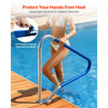 VEVOR Pool Rail, 48 x 36 inch Pool Handrail, 220 lbs Load Capacity Heavy Duty 304 Stainless Steel Swimming Handrail, Detachable Nonslip Sleeve, Rich Accessories, for Poolside, Water Parks, Spa Centers