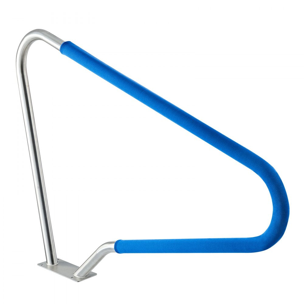 VEVOR Pool Rail, 48 x 36 inch Pool Handrail, 220 lbs Load Capacity Heavy Duty 304 Stainless Steel Swimming Handrail, Detachable Nonslip Sleeve, Rich Accessories, for Poolside, Water Parks, Spa Centers