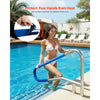 VEVOR Pool Rail, 54 x 32 inch Pool Handrail, 220 lbs Load Capacity Heavy Duty 304 Stainless Steel Swimming Handrail, Detachable Nonslip Sleeve, Recessed or Base Mount, for Poolside, Water Parks