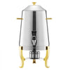VEVOR Stainless Steel Beverage Dispenser, 3.4 Gallon Drink Dispenser  with Alcohol Burner, Hot & Cold Drink Dispensers with Spigot for Coffee Tea Hot Water, Ideal for Restaurants, Hotels, Parties